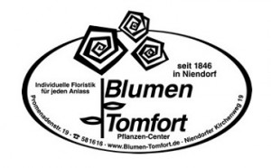 Das Bild zeigt das Logo des Pflanzen-Centers Blumen Tomfort.