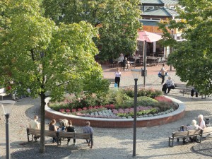 Eindruck vom Dorfplatz auf dem Tibarg