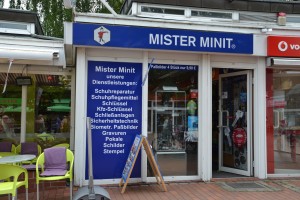 Mister Minit Geschäft auf dem Tibarg