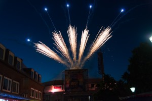 Ein Foto des Feuerwerks am Tibarg in Hamburg-Niendorf