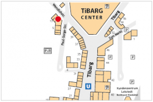 Lageplan vom Tibarg mit Kennzeichung von Naoussa
