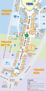 Lageplan des Tibarg mit Kennzeichnung aller Parkmöglichkeiten
