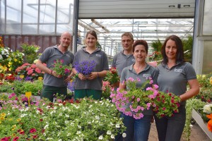 Teamfoto des Blumen Tomfort Planzencenter Teams