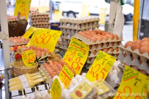 Eier in allen Variationen gibt es beim Markstand Hühnerhof Ahlerstedt